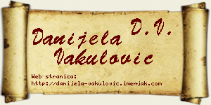 Danijela Vakulović vizit kartica